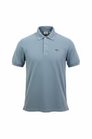 LACOSTE Polo Shirt Classic Crocodile Logo Light Blue Men's M
