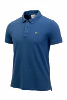 LACOSTE POLO SHIRT CLASSIC BLUE MENS PRE OWNED S