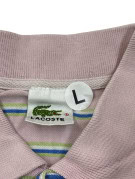 LACOSTE POLO ΜΠΛΟΥΖΑ ΚΛΑΣΙΚΗ ΡΙΓΕ ΡΟΖ ΑΝΤΡΙΚΟ PRE OWNED L
