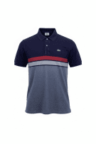 LACOSTE POLO SHIRT LOGO COLORBLOCK ΜΠΛΕ / ΓΚΡΙ UNISEX M