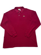 LACOSTE POLO SHIRT MINIMAL BORDEAUX UOMO PRE OWNED XL