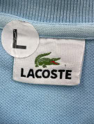 LACOSTE POLO SHIRT MINIMAL BLUE MEN PRE OWNED L