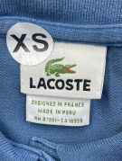 LACOSTE POLO SHIRT MINIMAL BLUE WOMENS PRE OWNED XS