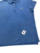 LACOSTE POLO SHIRT MINIMAL BLUE WOMENS PRE OWNED XS