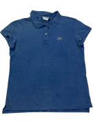 LACOSTE POLO SHIRT MINIMAL BLUE WOMENS PRE OWNED XS