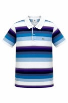 LACOSTE POLO SHIRT RETRO BIANCO AZZURRO UOMO PRE OWNED S