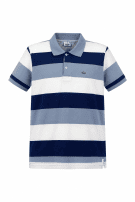90s LACOSTE POLO SHIRT STRIPED BLUE WHITE ΑΝΤΡΙΚΟ PRE OWNED M