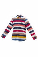 LACOSTE ΠΟΥΚΑΜΙΣΟ ΡΙΓΕ ΠΟΛΥΧΡΩΜΟ UNISEX PRE OWNED M