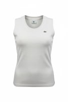 Lacoste Sleeveless Top Classic Crocodile Logo Μπεζ Γυναικείο XS