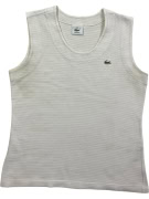 Lacoste Sleeveless Top Classic Crocodile Logo Μπεζ Γυναικείο XS