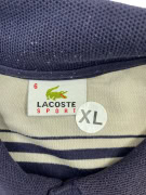 LACOSTE SPORT ΜΠΛΟΥΖΑ POLO VINTAGE ΡΙΓΕ ΜΠΛΕ/ΓΚΡΙ ΑΝΔΡΙΚΟ XL