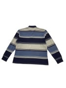 LACOSTE SPORT ΜΠΛΟΥΖΑ POLO VINTAGE ΡΙΓΕ ΜΠΛΕ/ΓΚΡΙ ΑΝΔΡΙΚΟ XL