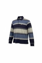 LACOSTE SPORT ΜΠΛΟΥΖΑ POLO VINTAGE ΡΙΓΕ ΜΠΛΕ/ΓΚΡΙ ΑΝΔΡΙΚΟ XL