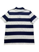 LACOSTE SPORT POLO SHIRT STRIPED NAVY WHITE MEN PRE OWNED M