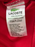 LACOSTE TRACK JACKET SPORTSWEAR RED BLACK MEN PRE OWNED L
