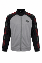 LACOSTE TRACK JACKET SPORTY GREY BLACK MEN PRE OWNED L