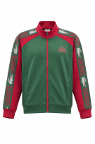 LACOSTE TRACK JACKET SPORTY VERDE ROSSO UOMO PRE OWNED L