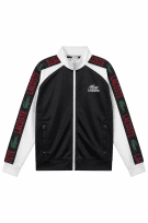 LACOSTE TRACK JACKET SPORTY BLACK AND WHITE MEN PRE OWNED M