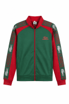 LACOSTE TRACK JACKET SPORTY RED GREEN UOMO PRE OWNED M