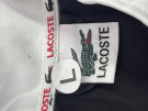LACOSTE TRACK JACKET STRETCH BLACK WHITE MEN PRE OWNED L
