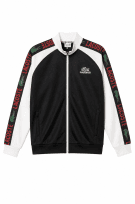 LACOSTE TRACK JACKET STREETWEAR BLACK MEN PRE OWNED XXL