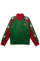 LACOSTE Ζακέτα Φούτερ Track Jacket με Λογότυπο στις Μανίκες Πράσινη/Κόκκινη UNISEX S