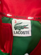 LACOSTE Ζακέτα Φούτερ Track Jacket με Λογότυπο στις Μανίκες Πράσινη/Κόκκινη UNISEX S