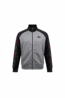 LACOSTE TRACK TOP SWEATSHIRT LOGO TAPE GREY/BLACK MEN'S XXXL