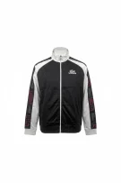 LACOSTE TRACK TOP JACKET LOGO TAPE BLACK/WHITE MEN'S XXXL