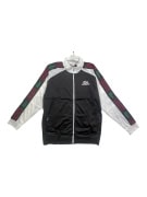 LACOSTE TRACK TOP JACKET LOGO TAPE BLACK/WHITE MEN'S XXXL