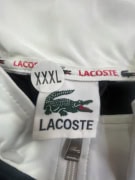 LACOSTE TRACK TOP JACKET LOGO TAPE BLACK/WHITE MEN'S XXXL