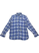 LAUREN RALPH LAUREN Denim Plaid Casual Shirt Blue/White Women M
