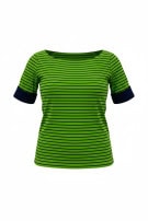 LAUREN RALPH LAUREN MAGLIA MANICHE CORTE RIGATA VERDE NAVY DONNA PRE OWNED S