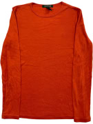 Lauren Ralph Lauren Μακρυμάνικο T-Shirt Πορτοκαλί Classic Fit Γυναικείο S