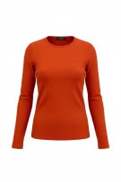 Lauren Ralph Lauren Μακρυμάνικο T-Shirt Πορτοκαλί Classic Fit Γυναικείο S