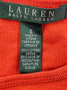 Lauren Ralph Lauren Μακρυμάνικο T-Shirt Πορτοκαλί Classic Fit Γυναικείο S
