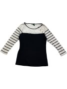 Lauren Ralph Lauren Μπλούζα Ριγέ Μανίκια Navy / Λευκό