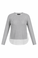 LAUREN RALPH LAUREN ΠΛΕΚΤΟ ΠΟΥΛΟΒΕΡ MINIMAL ΓΚΡΙ ΓΥΝΑΙΚΕΙΟ PRE OWNED XS