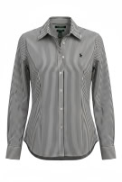 LAUREN RALPH LAUREN ΠΟΥΚΑΜΙΣΟ CLASSIC ΜΑΥΡΟ ΛΕΥΚΟ ΓΥΝΑΙΚΕΙΟ PRE OWNED S