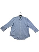 LAUREN RALPH LAUREN ΠΟΥΚΑΜΙΣΟ NON-IRON ΚΑΡΟ ΜΠΛΕ ΑΝΔΡΙΚΟ L
