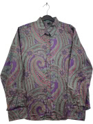 LAUREN RALPH LAUREN ΠΟΥΚΑΜΙΣΟ PAISLEY PATTERN ΜΩΒ UNISEX L