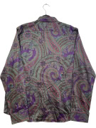 LAUREN RALPH LAUREN ΠΟΥΚΑΜΙΣΟ PAISLEY PATTERN ΜΩΒ UNISEX L