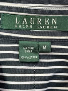 LAUREN RALPH LAUREN ΠΟΥΚΑΜΙΣΟ ΡΙΓΕ ΜΑΥΡΟ/ΛΕΥΚΟ UNISEX M