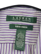 LAUREN RALPH LAUREN ΠΟΥΚΑΜΙΣΟ ΡΙΓΕ ΜΩΒ/ΛΕΥΚΟ UNISEX LARGE preowned