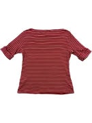 Lauren Ralph Lauren Ριγέ T-Shirt Κόκκινο-Λευκό Γυναικείο M