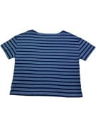 LAUREN RALPH LAUREN T SHIRT ΡΙΓΕ ΜΠΛΕ ΓΥΝΑΙΚΕΙΟ PRE OWNED L