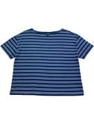LAUREN RALPH LAUREN T SHIRT ΡΙΓΕ ΜΠΛΕ ΓΥΝΑΙΚΕΙΟ PRE OWNED L