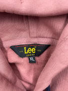 LEE Felpa con Cappuccio Loose Fit Logo Rosa Unisex XL