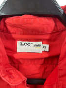 LEE WOMEN'S CASUAL SHIRT WITH EMBROIDERED LOGO RED XS