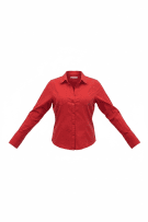 LEE WOMEN'S CASUAL SHIRT WITH EMBROIDERED LOGO RED XS